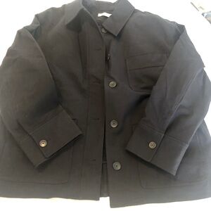 MM LaFleur Sherpa lined utility jacket navy EUC